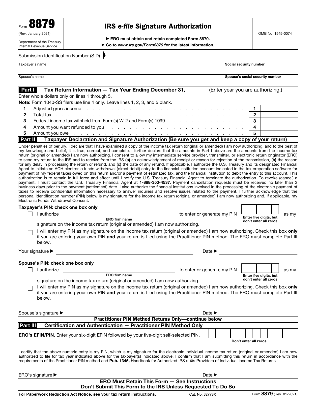8879 Form