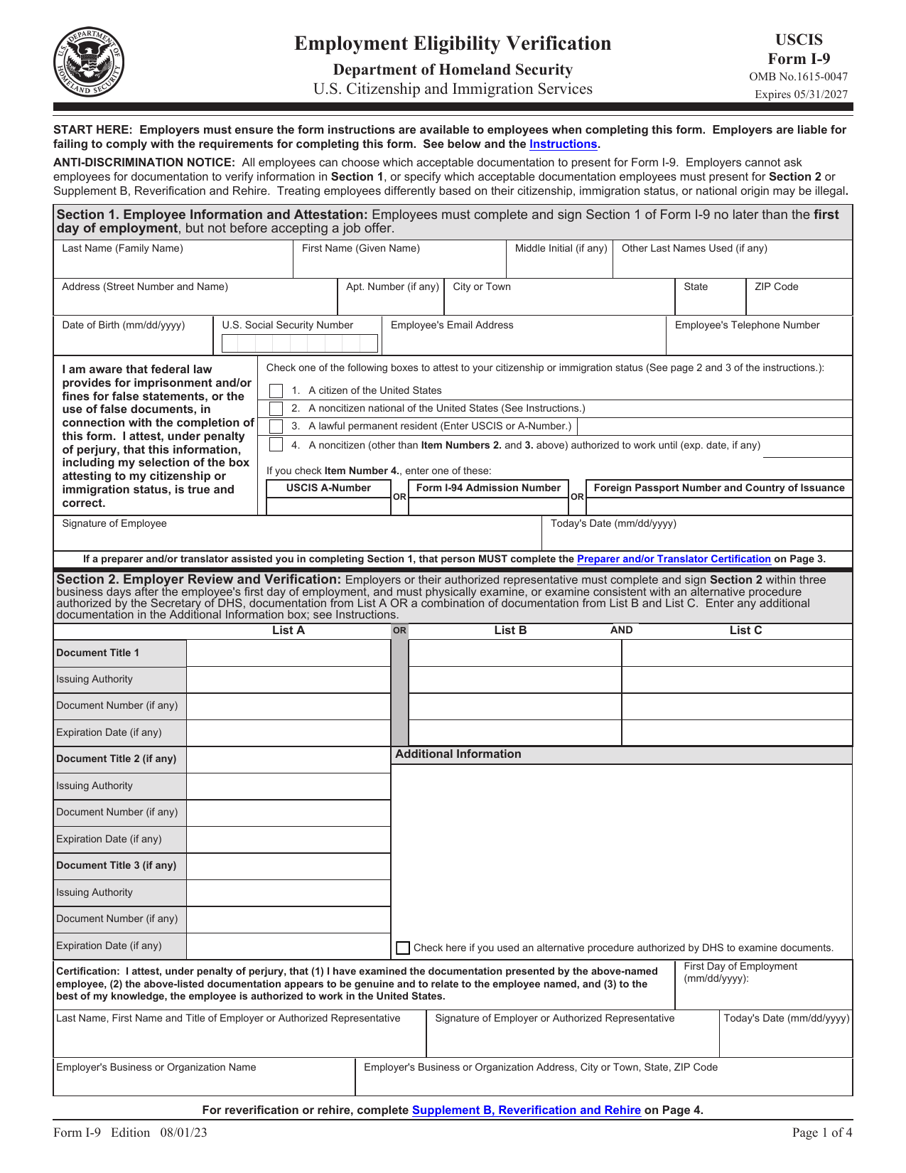 I-9 Form