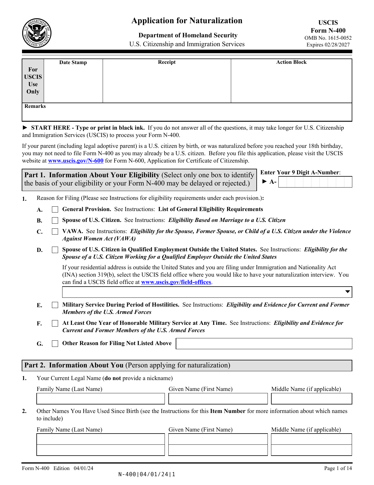 N-400 Form