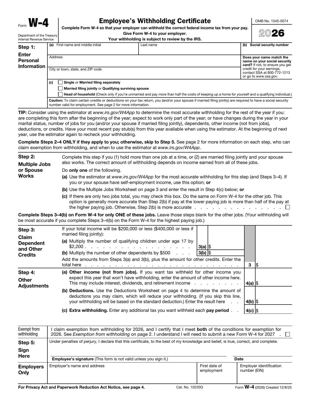 W-4 Form